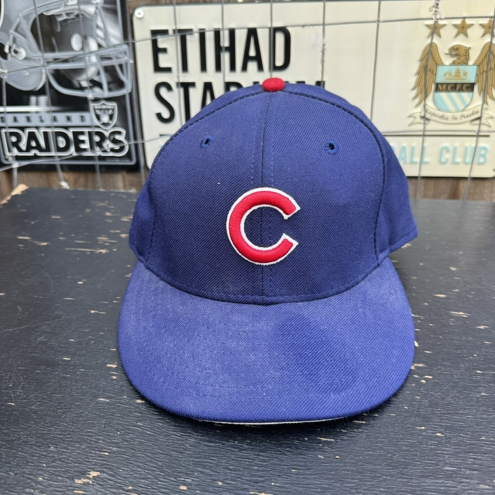 Chicago Cubs New Era 59 Fifty Men's Fitted‎ Hat Size 7 1/8 Blue